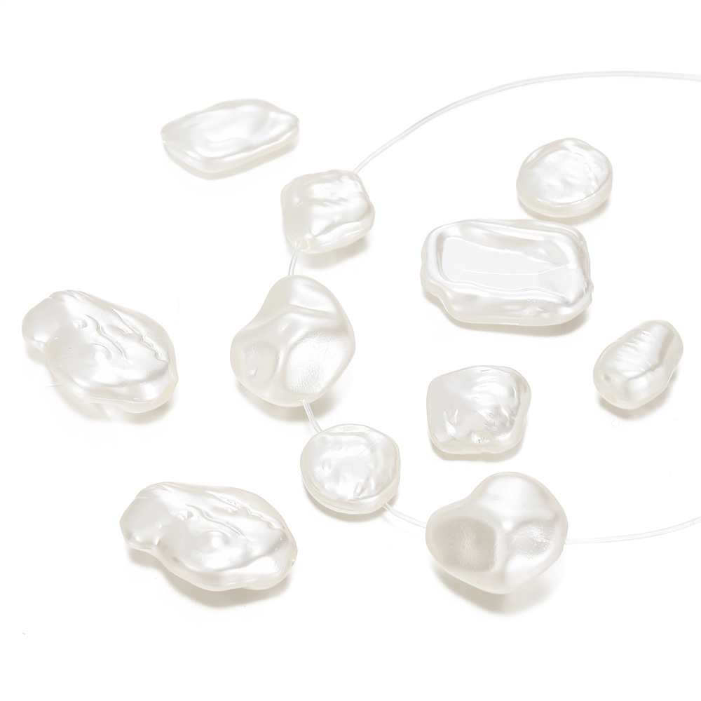 Pearl Earring Stud - Contas de pérola ABS estilo barroco,