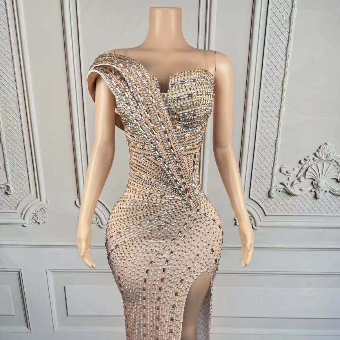 Women Formal Wear For Graduation - Xiangbin cristais brilhantes vestidos longos formais