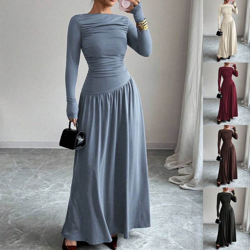 Women Formal Wear Winter - Vestidos Formais Elegantes para Mulheres, Decote