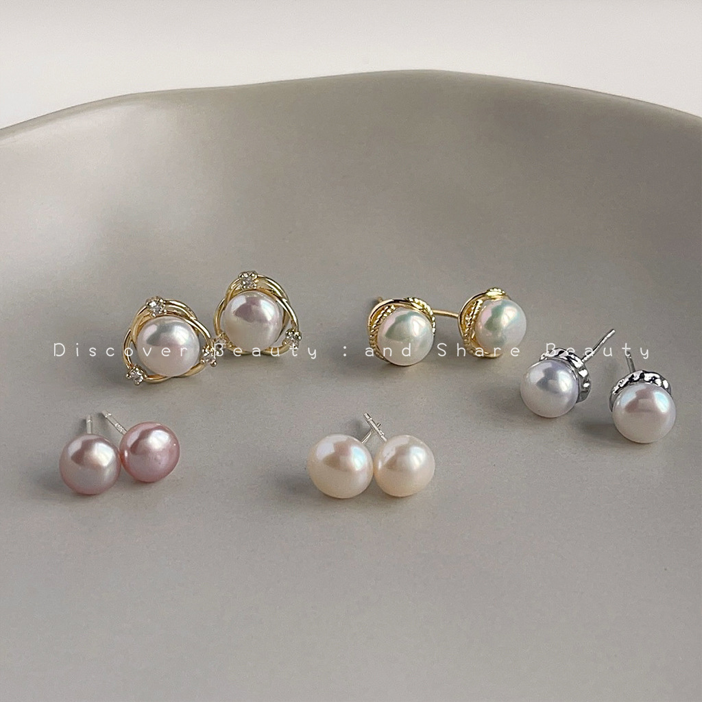 Pearl Earring Stud - Acessórios DIY: Brincos de pérola de