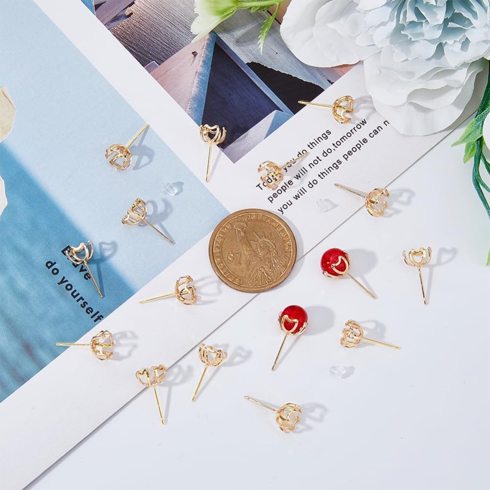 30 peças brinco montagem 4 cor - Pearl Earring Stud avaliação e preço