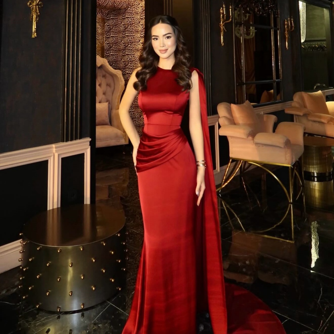 Vestido de baile vermelho de c - Women Formal Wear For Graduation avaliação e preço