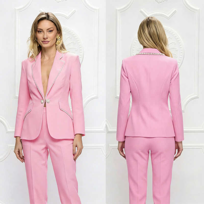 Conjuntos de Blazer Femininos  - Women Formal Wear For Graduation avaliação e preço