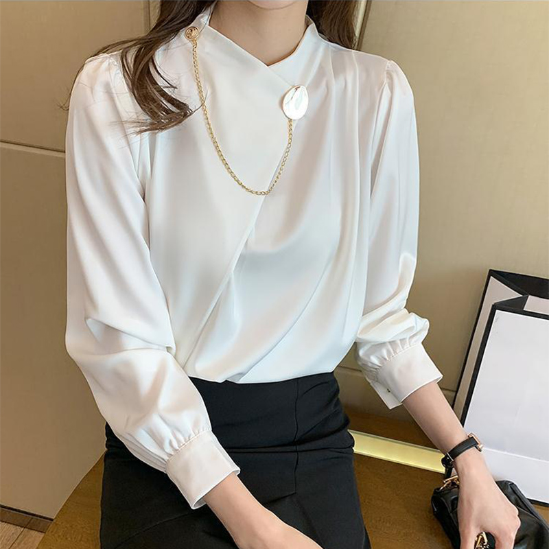Cor sólida elegante manga long - Women Formal Wear Winter avaliação e preço