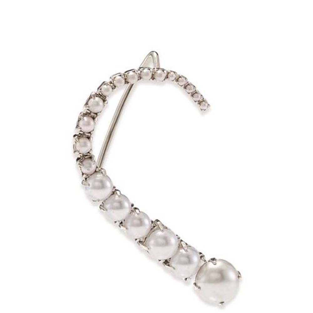 Stonefans Pearl Ear Clips Sem  - Pearl Earring Stud avaliação e preço