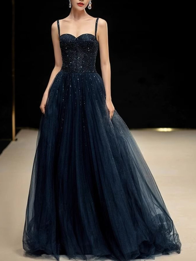 Vestido Formal Elegante Azul M - Women Formal Wear For Graduation avaliação e preço