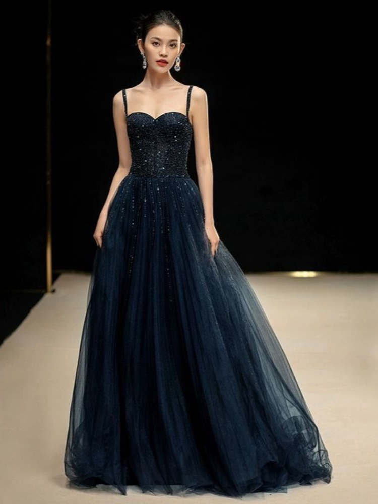 Vestido Formal Elegante Azul M - Women Formal Wear For Graduation avaliação e preço