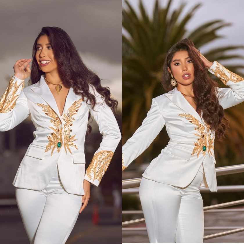 Conjunto de 2 Peças: Calças Fe - Women Formal Wear For Graduation avaliação e preço