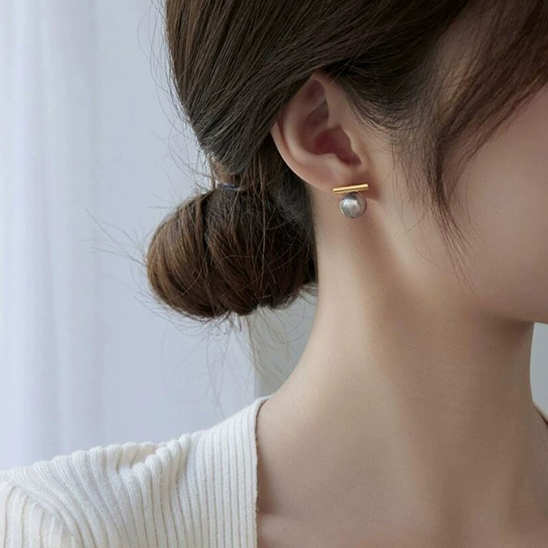 Brincos de Pérola Coreanos de  - Pearl Earring Stud avaliação e preço