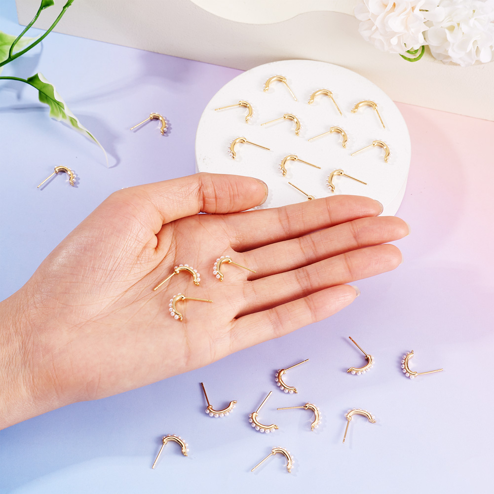 30 peças de bases de brinco de - Pearl Earring Stud avaliação e preço